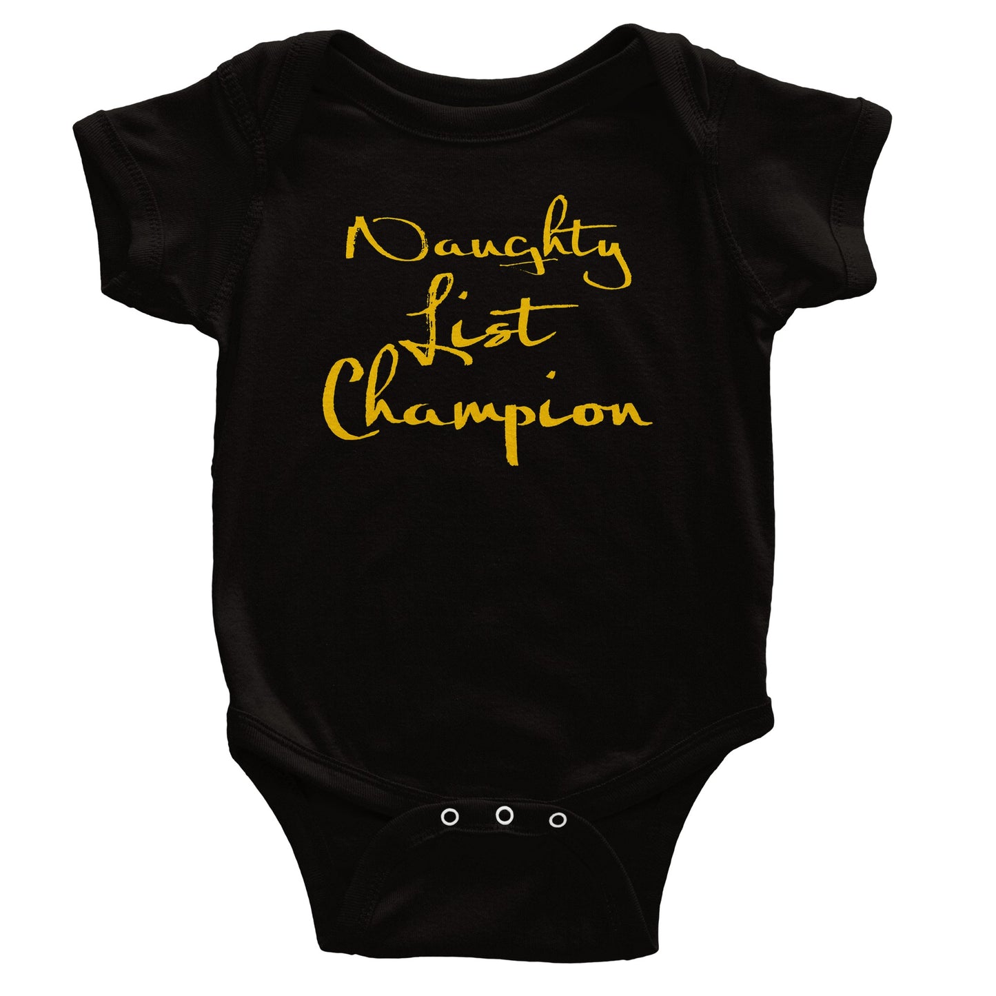 Naughty List Champion - Classic Baby Short Sleeve Bodysuit