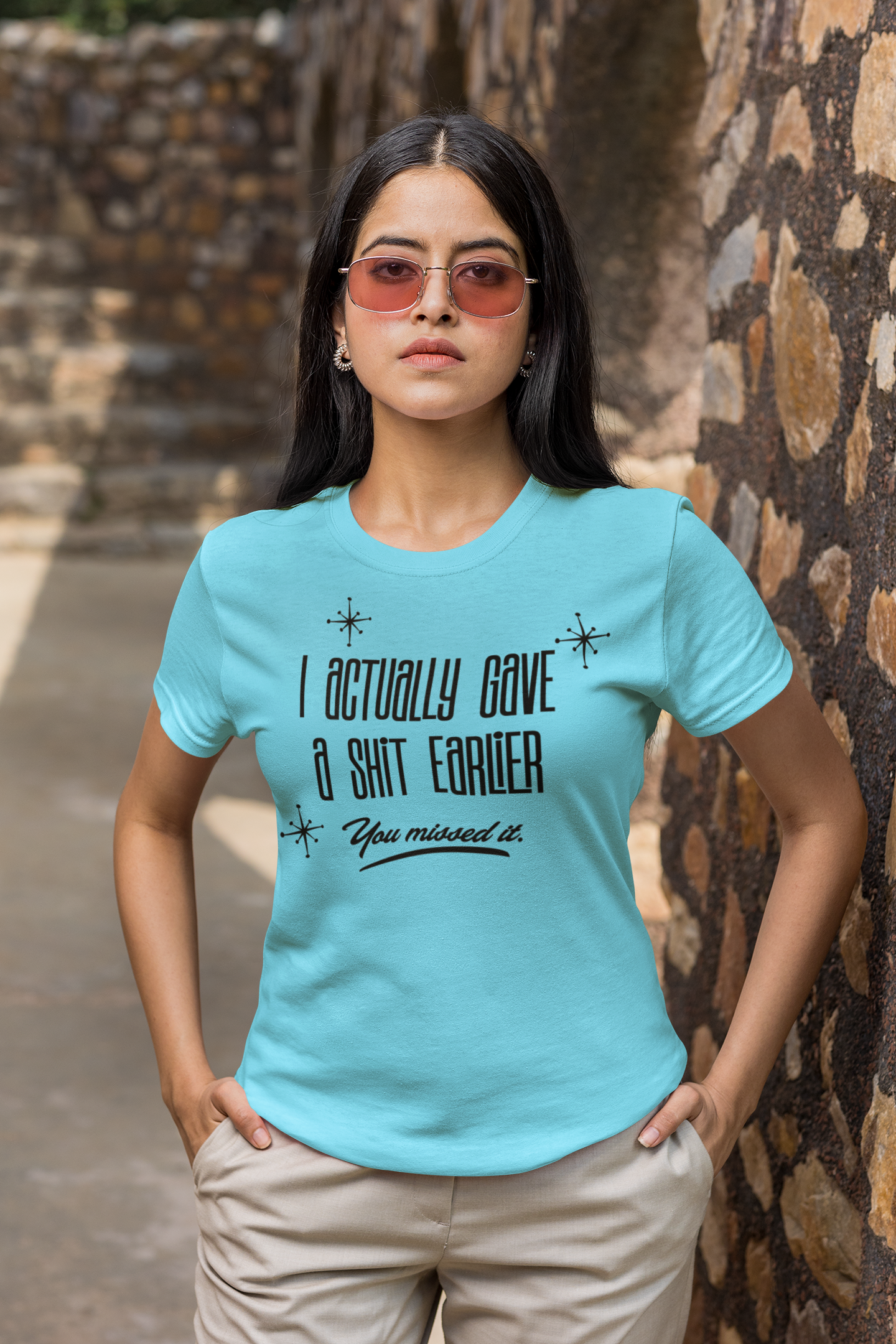 Missed It: Sassy Statement Tee for Those Who Actually Gave a Shit Earlier!