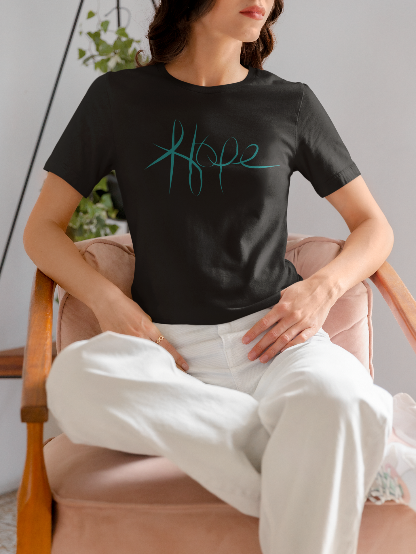 Wear the Power of Hope!  - Teal Hope Ribbon T-Shirt